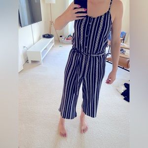 Black Striped Romper/Jumpsuit